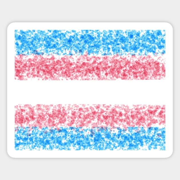 Trans Flag Painted Design Sticker by PurposelyDesigned